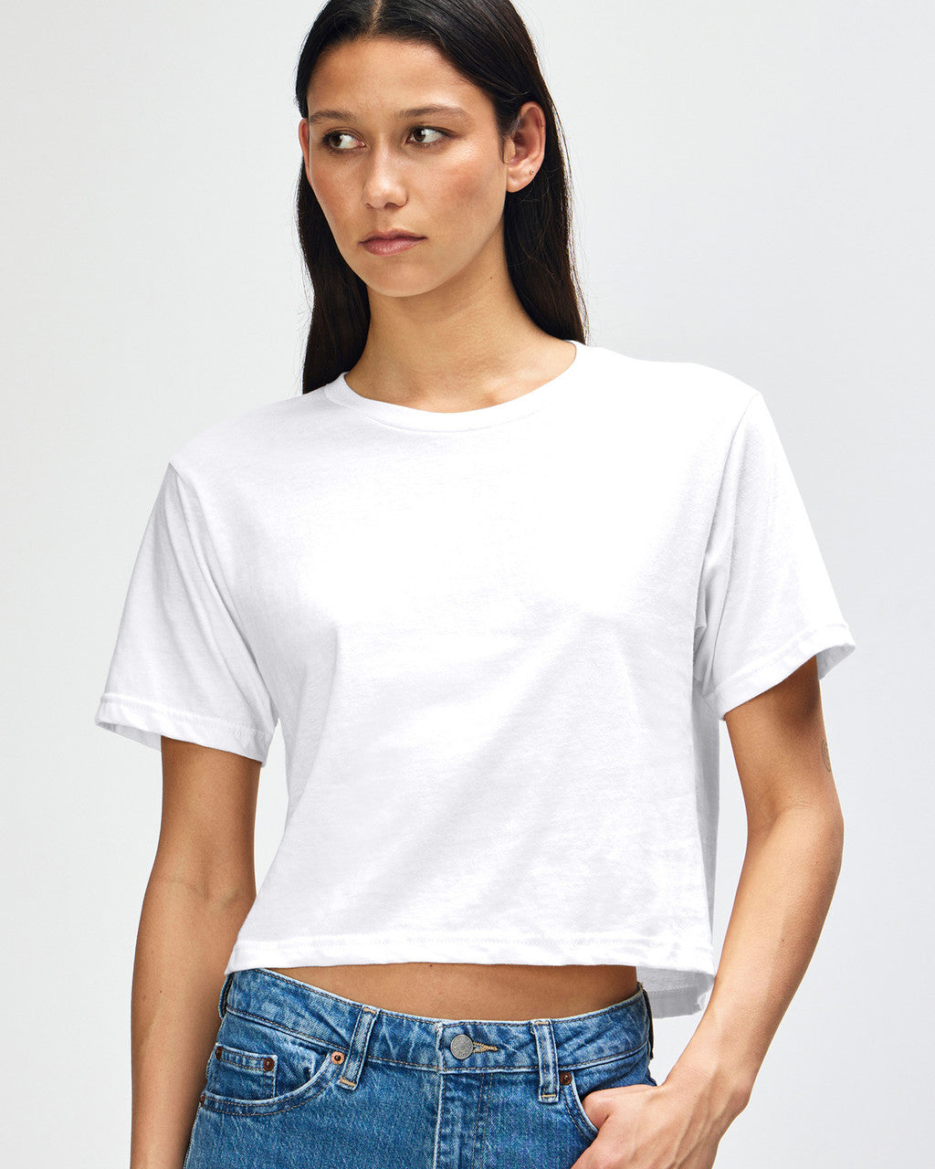 American Apparel Womens Fine Jersey Boxy T-shirt (102)
