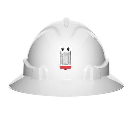 Pro Choice V6 Hard Hat Unvented Full Brim With Lamp Bracket And Ratchet Harness-(HH6FBLB-W)