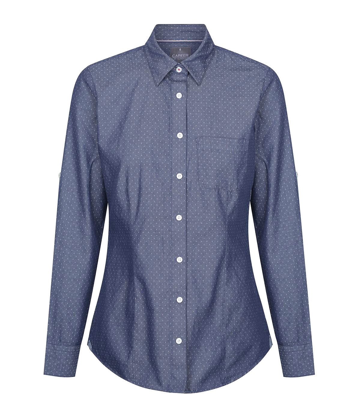 Gloweave Ladies Denim Dobby Long Sleeve Shirt (1714WHL)