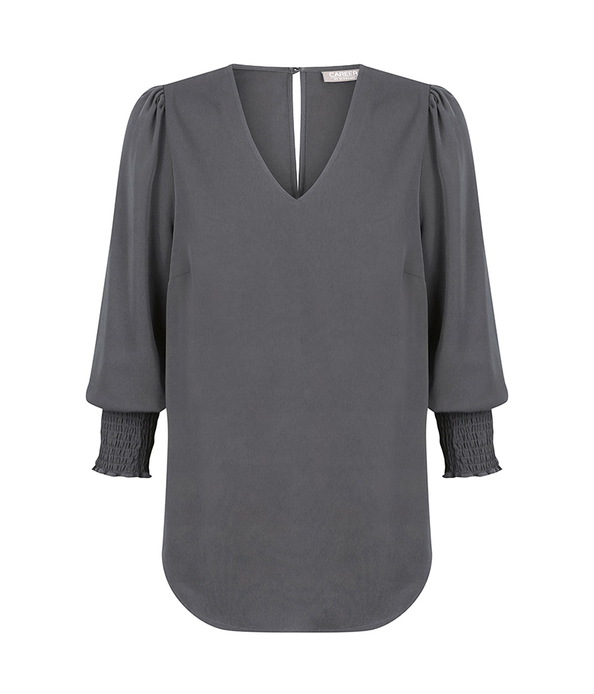 Gloweave V Neck Shirred Cuff Top (1803WZ)