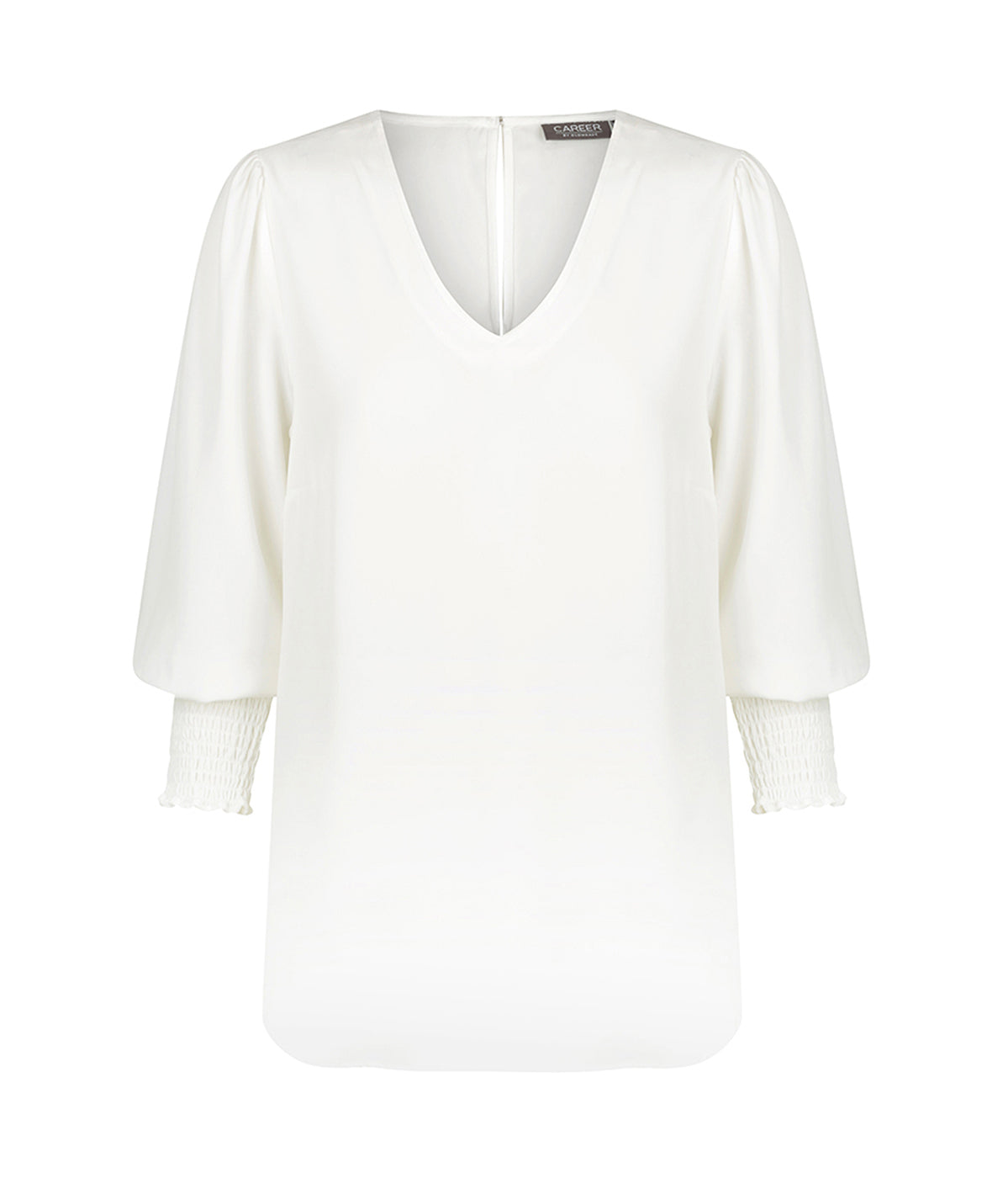 Gloweave V Neck Shirred Cuff Top (1803WZ)
