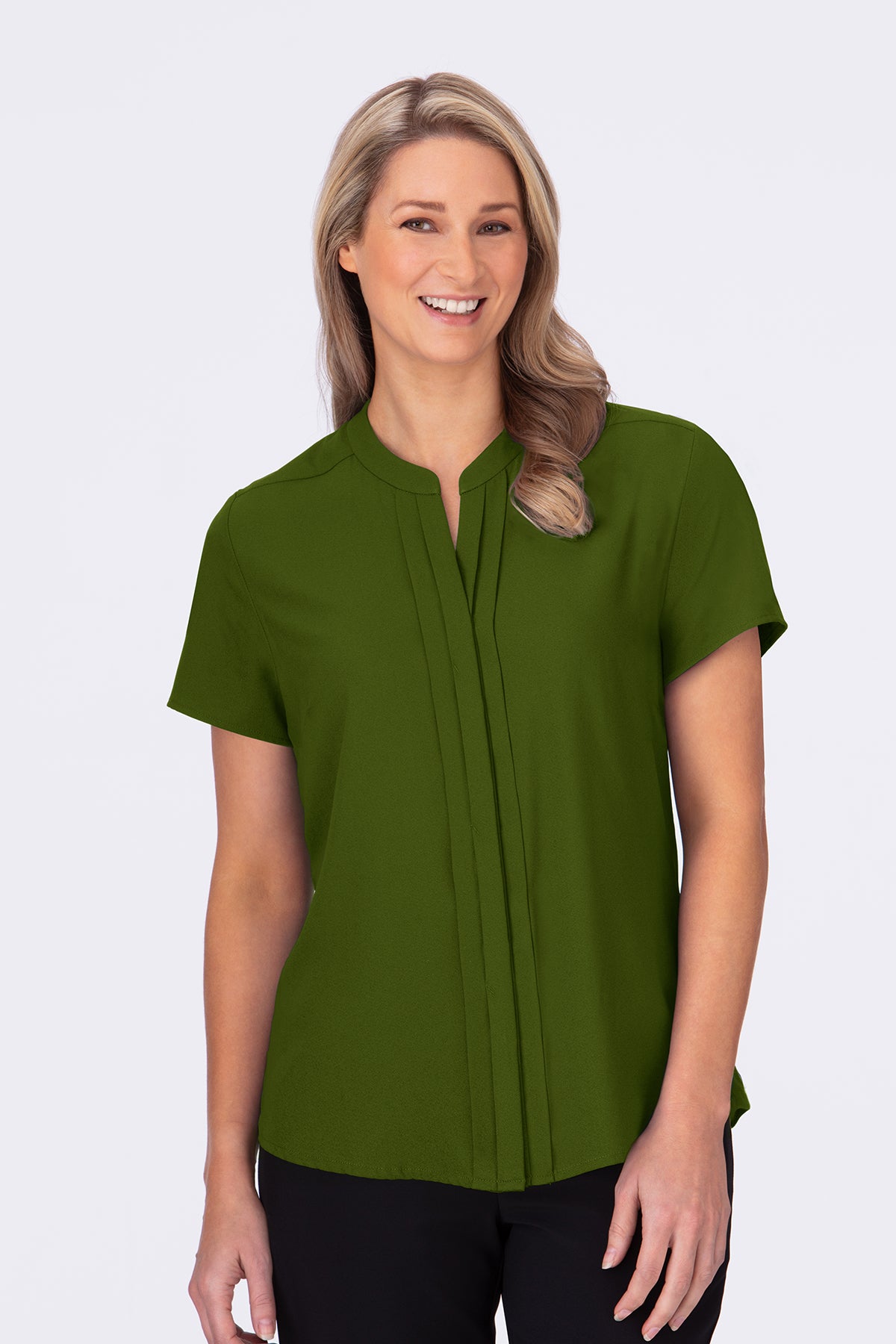 City Collection Envy Pleated Front Shirt (2288)