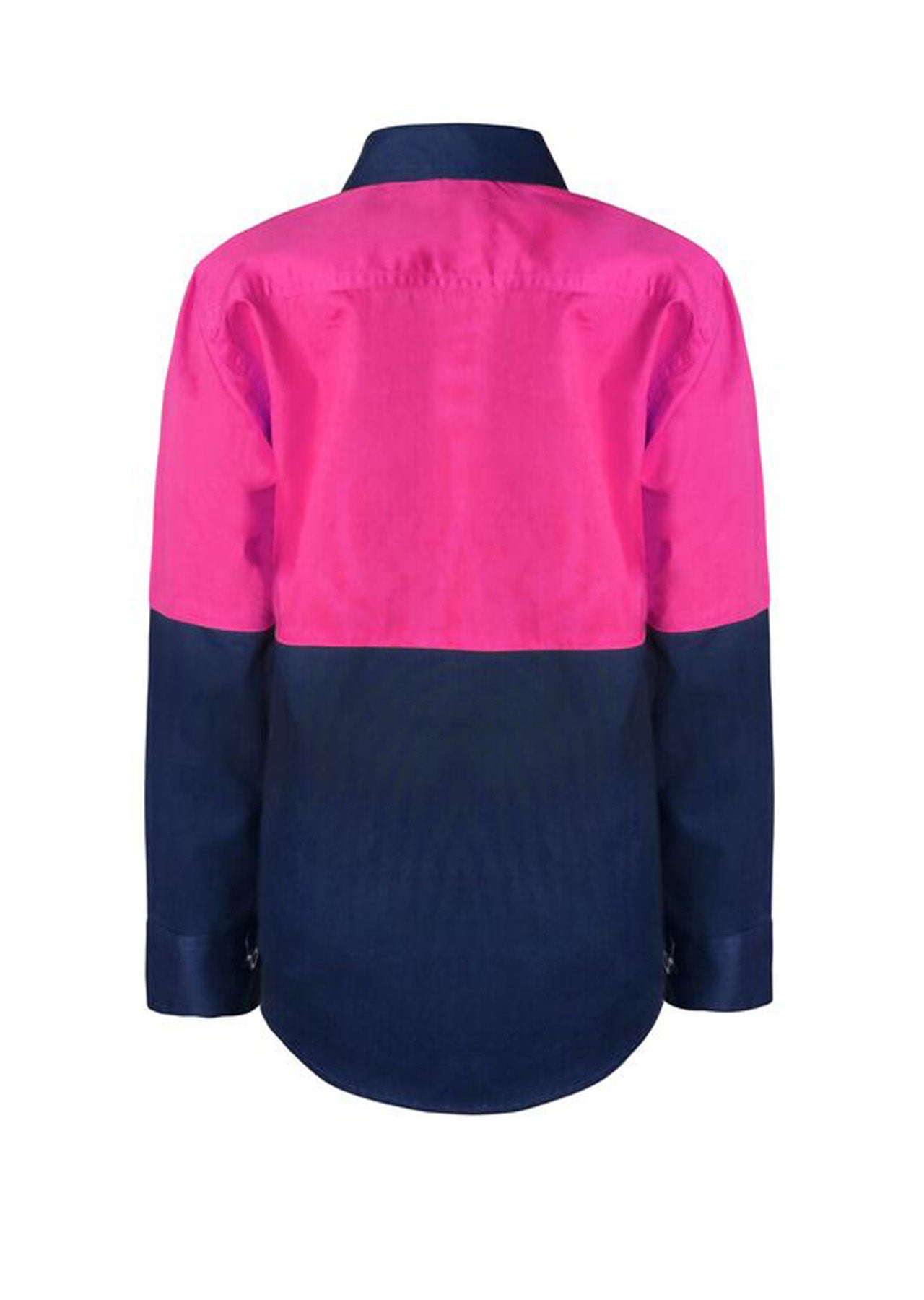 Workcraft Kids Hi Vis Cotton Shirt-ls (WSK128)