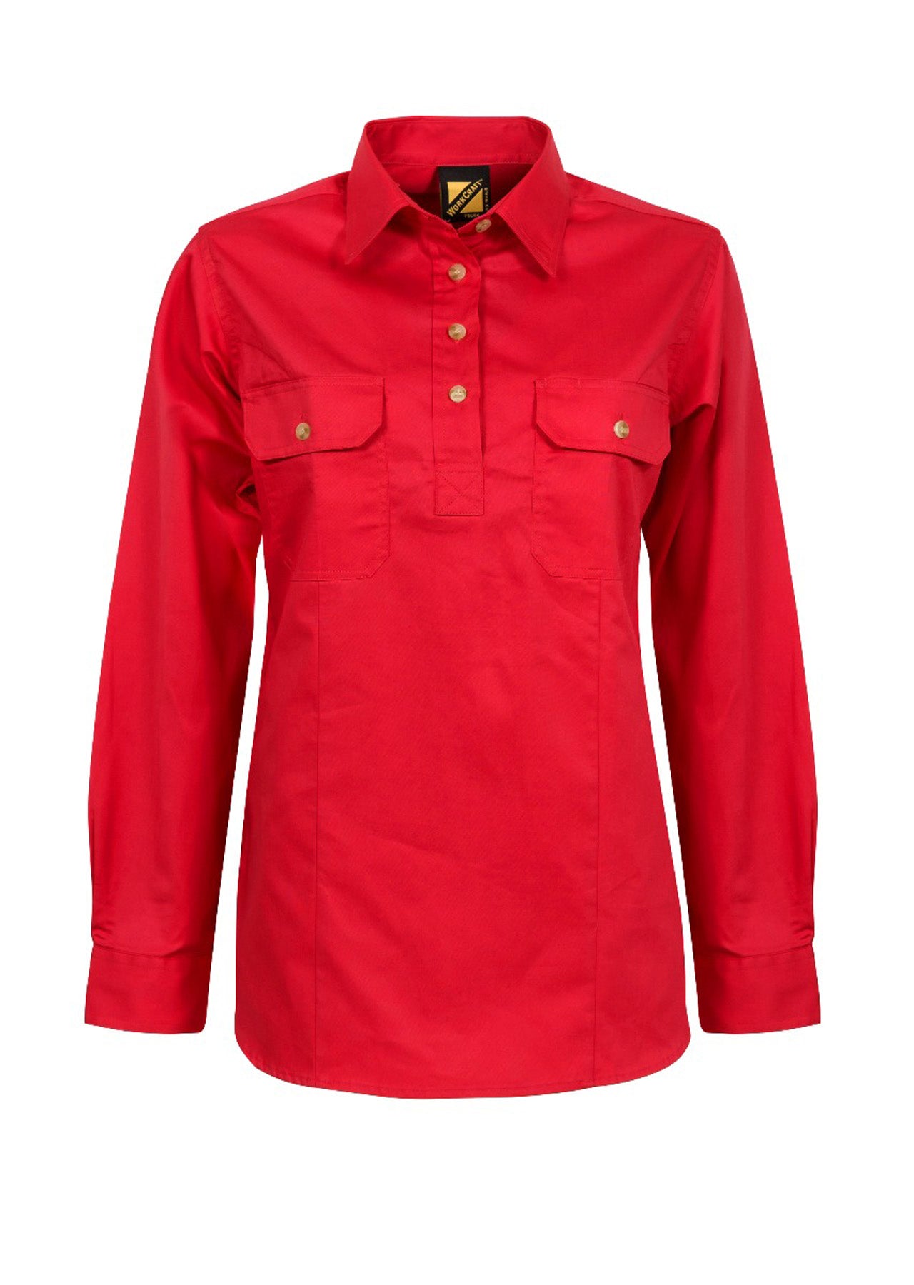 Workcraft Ladies Half Placket Shirt (WSL505)