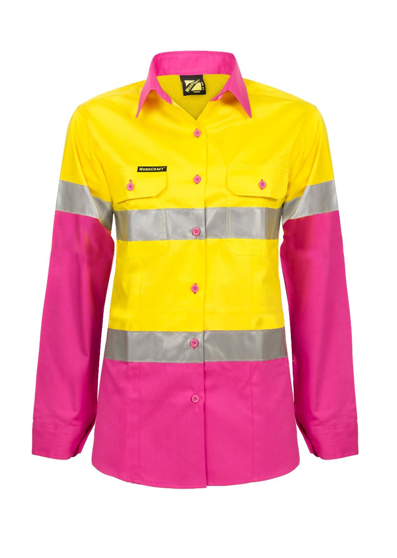 Workcraft Ladies Hivis Shirt Csr Tape-LS (WSL501)