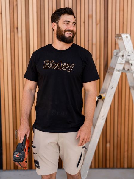Bisley Cotton Outline Logo Tee (BKT084)-Clearance