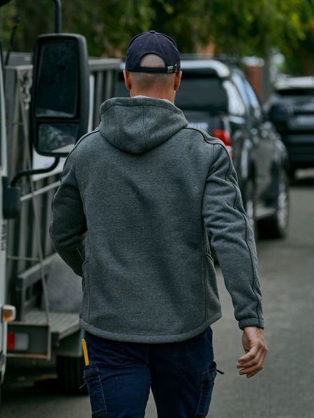 Bisley Flex And Move Marle Fleece Hoodie Jumper (BK6983)-Clearance