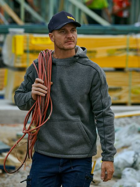 Bisley Flex And Move Marle Fleece Hoodie Jumper (BK6983)-Clearance
