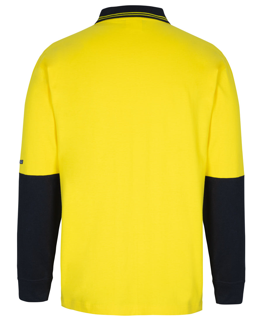 Jb's Hi Vis Long Sleeve Cotton Polo - Adults (6CPHL)