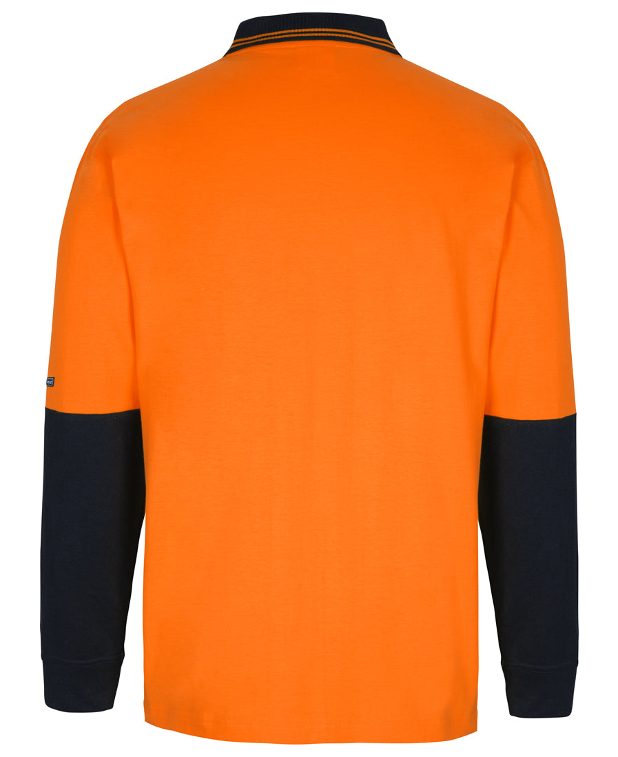 Jb's Hi Vis Long Sleeve Cotton Polo - Adults (6CPHL)