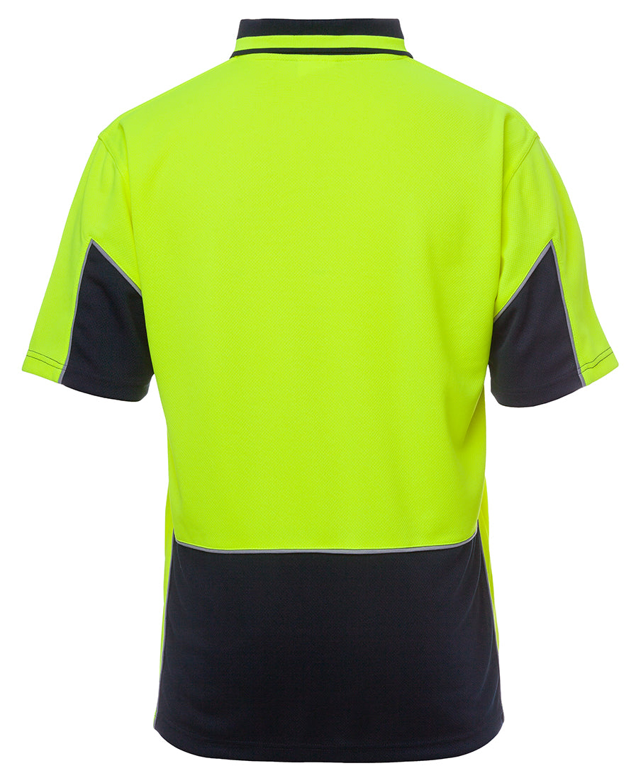 JB's Wear-JB's Hi Vis S/S Gap Polo-Lime/Navy / XS-Uniform Wholesalers - 3