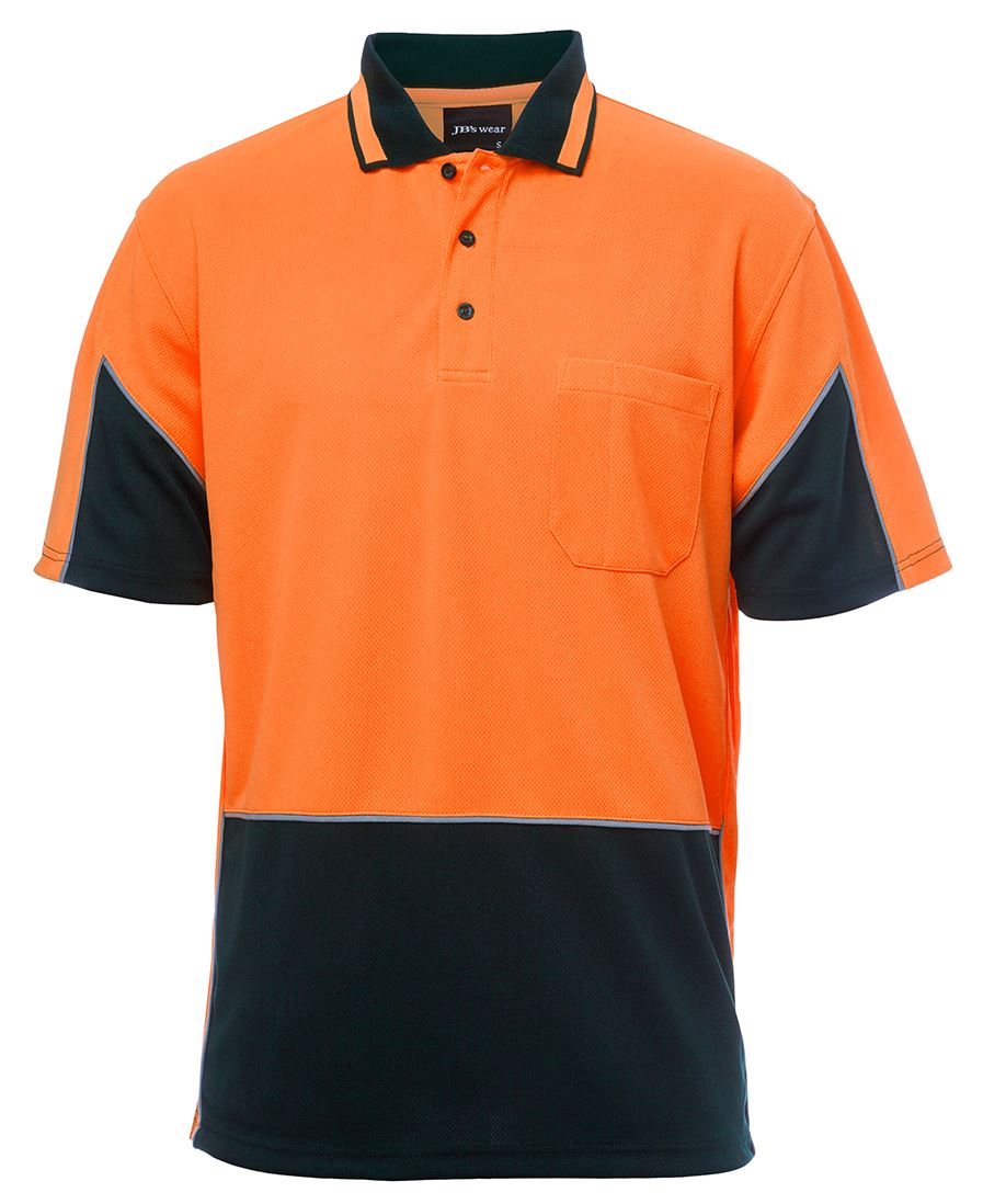 JB's Wear-JB's Hi Vis S/S Gap Polo-Orange/Navy / XS-Uniform Wholesalers - 4