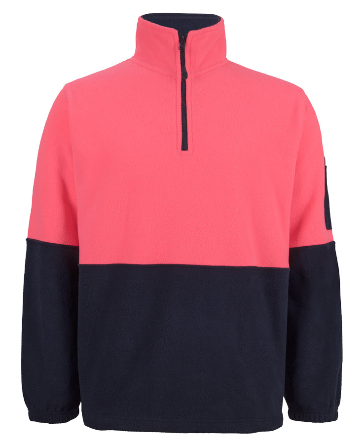 JBs Wear Hi Vis 1/2 Zip Polar Fleece - Adults (6HVPF)