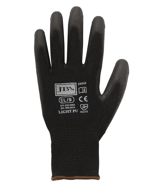 JB's Wear-JB's Black Light PU Glove-Black / M-Uniform Wholesalers - 1