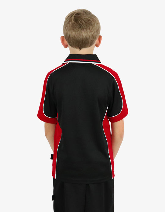 Be Seen Kids Polo Shirt With Striped Collar 1st( 7 Black Color ) (BSP16K)