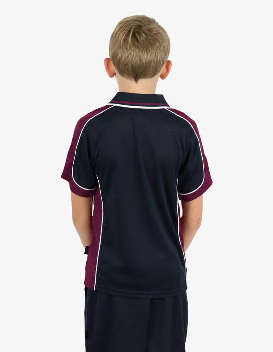 Be Seen Kids Polo Shirt With Striped Collar 3rd( 7 Navy Color ) (BSP16K)
