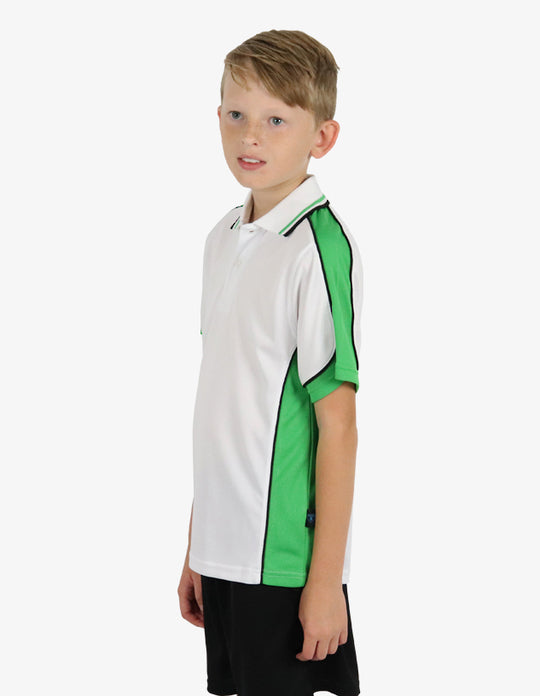 Be Seen Kids Polo Shirt With Striped Collar 5th( 9 White Color ) (BSP16K)
