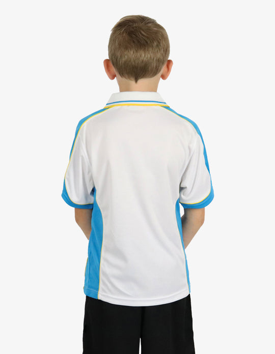 Be Seen Kids Polo Shirt With Striped Collar 5th( 9 White Color ) (BSP16K)