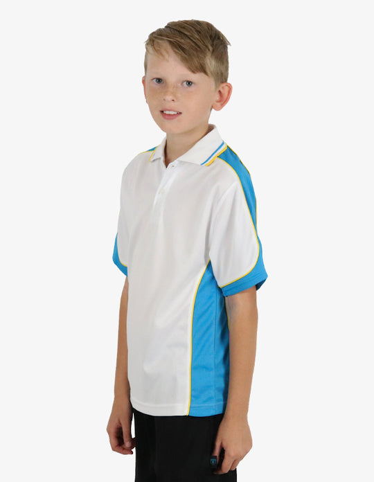Be Seen Kids Polo Shirt With Striped Collar 5th( 9 White Color ) (BSP16K)