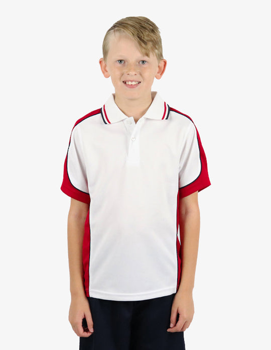 Be Seen Kids Polo Shirt With Striped Collar 5th( 9 White Color ) (BSP16K)