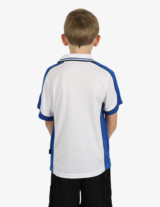 Be Seen Kids Polo Shirt With Striped Collar 5th( 9 White Color ) (BSP16K)