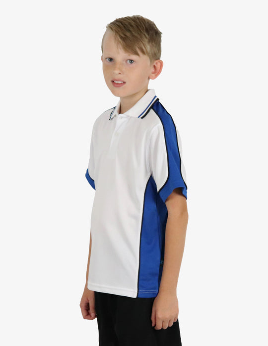 Be Seen Kids Polo Shirt With Striped Collar 5th( 9 White Color ) (BSP16K)