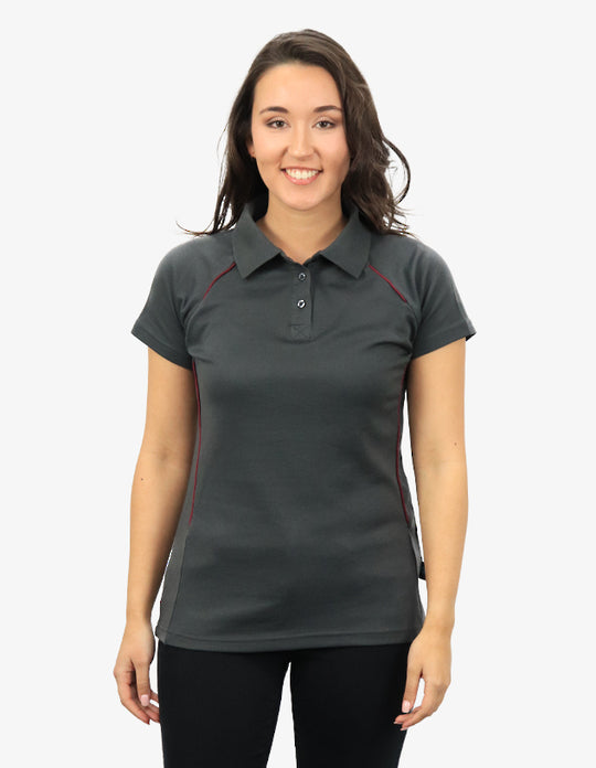 Be Seen Ladies Polo Shirt With Contrast Piping (BSP36L)