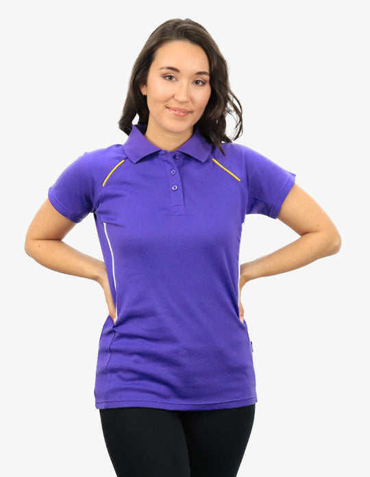Be Seen Ladies Polo Shirt With Contrast Piping (BSP36L)