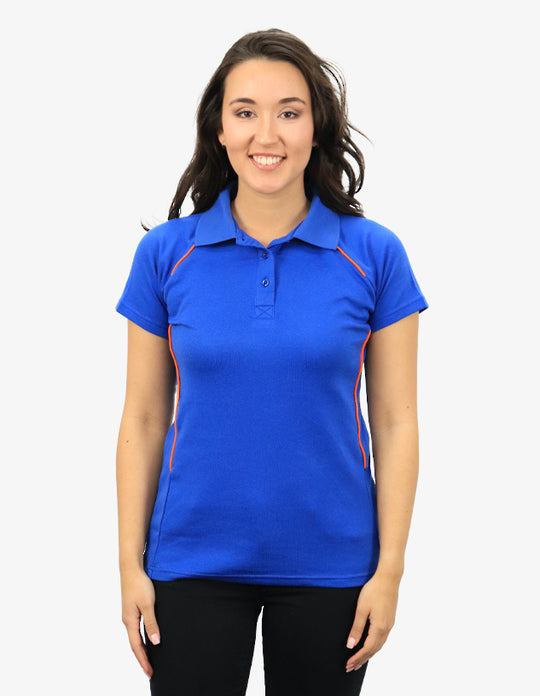 Be Seen Ladies Polo Shirt With Contrast Piping (BSP36L)