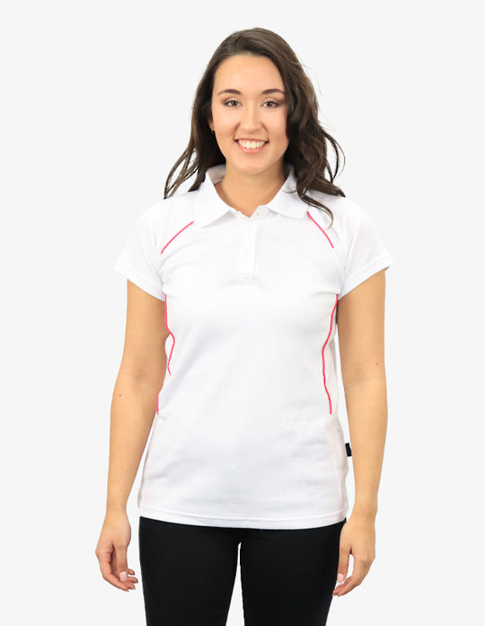 Be Seen Ladies Polo Shirt With Contrast Piping (BSP36L)