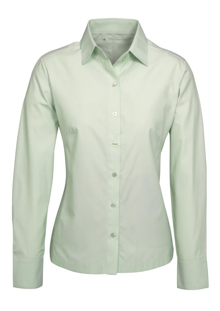 Biz Collection-Biz Collection Ladies Ambassador Long Sleeve Shirt-Green / 6-Uniform Wholesalers - 1