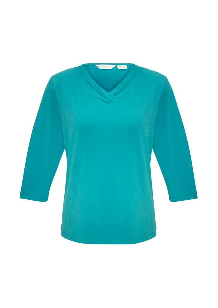Biz Collection Womens Lana 3/4 Sleeve Top-(K819LT)-Clearance