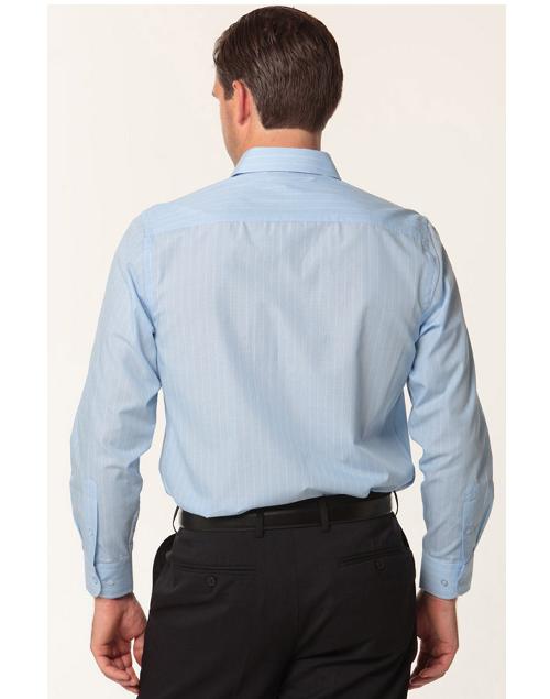 Winning Spirit Men's Pin Stripe Long Sleeve Shirt (M7222)