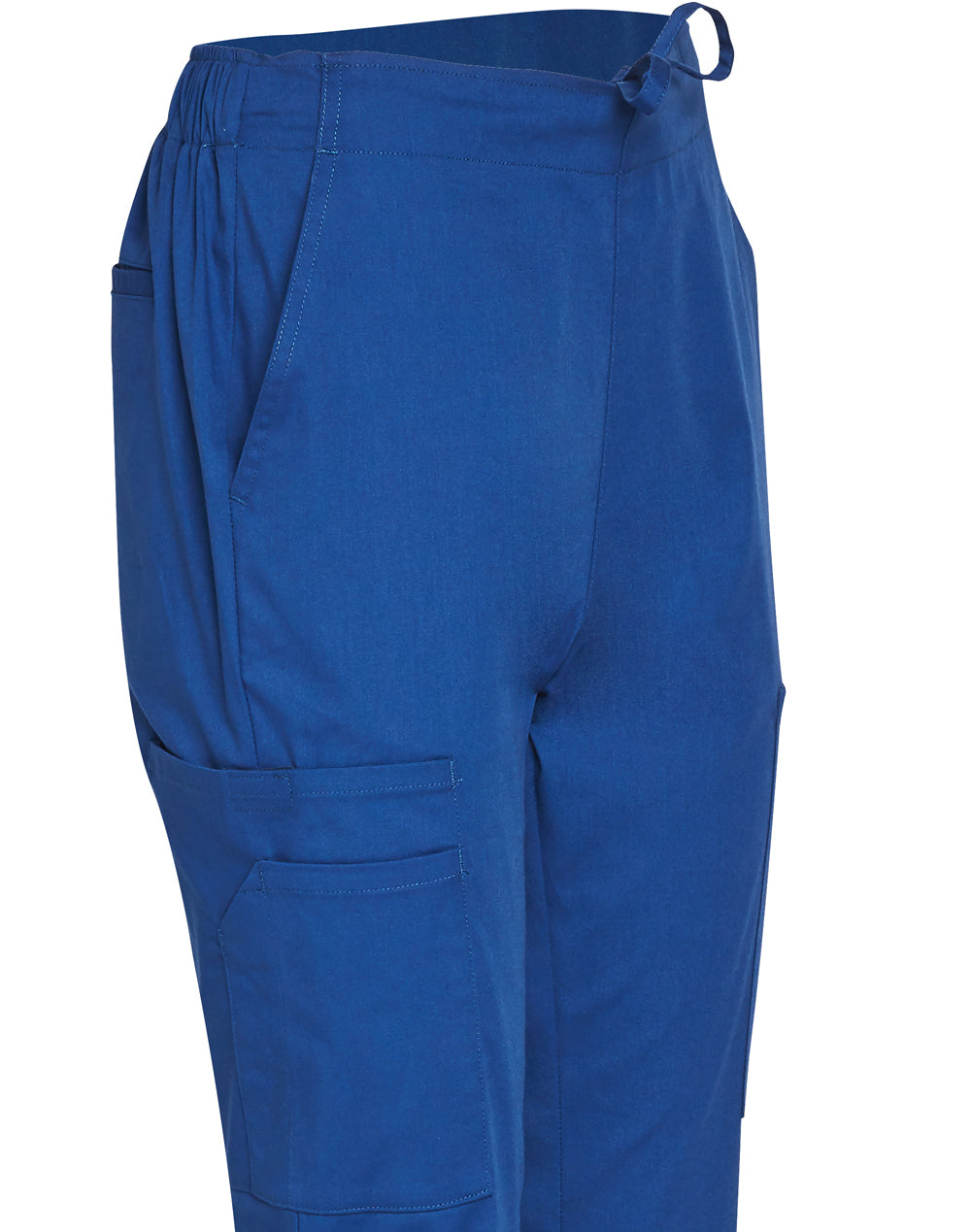 Winning Spirit Ladies Semi-elastic Waist Tie Solid Colour Scrub Pants (M9720)