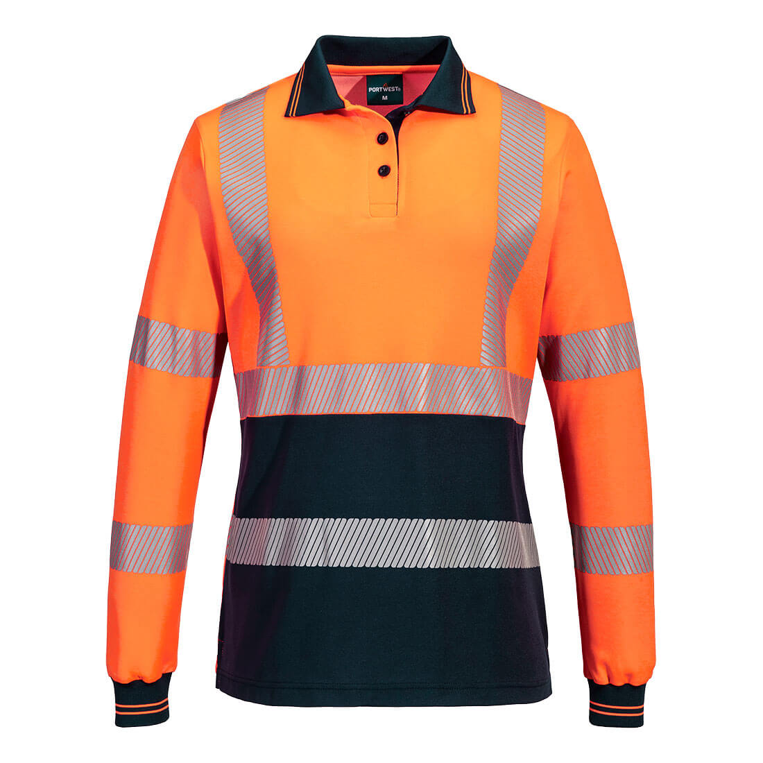 Portwest Hi-Vis Women's Cotton Comfort Polo Shirt L/S (ML212)