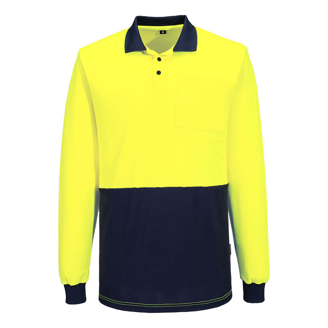 Portwest Hi-Vis Cotton Comfort Contrast Class D Polo Shirt L/S (MP414)