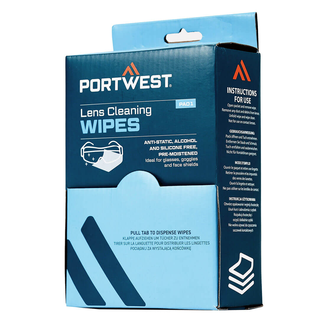 Portwest Lens Cleaning Wipes (100 towelettes) (PA01)
