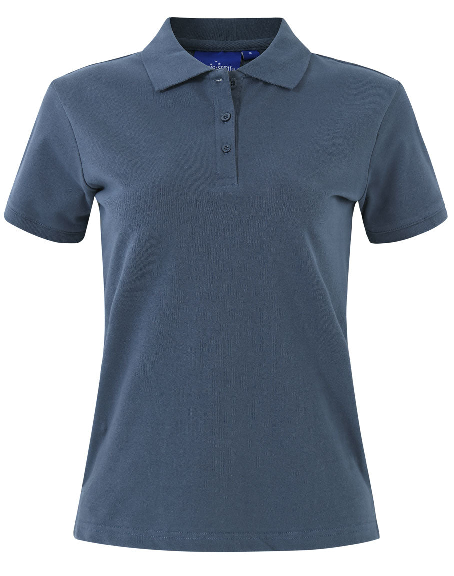 Winning Spirit Ladies' Cotton Stretch Pique Polo (PS56)