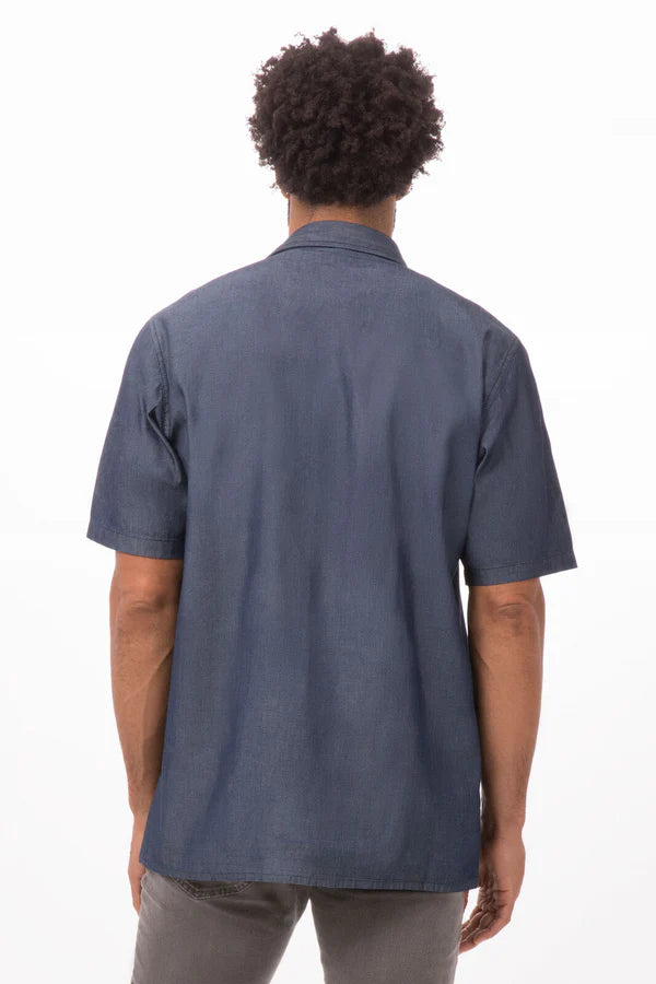 Chef Works Detroit Men's Short Sleeve Denim Shirt (SKS002)