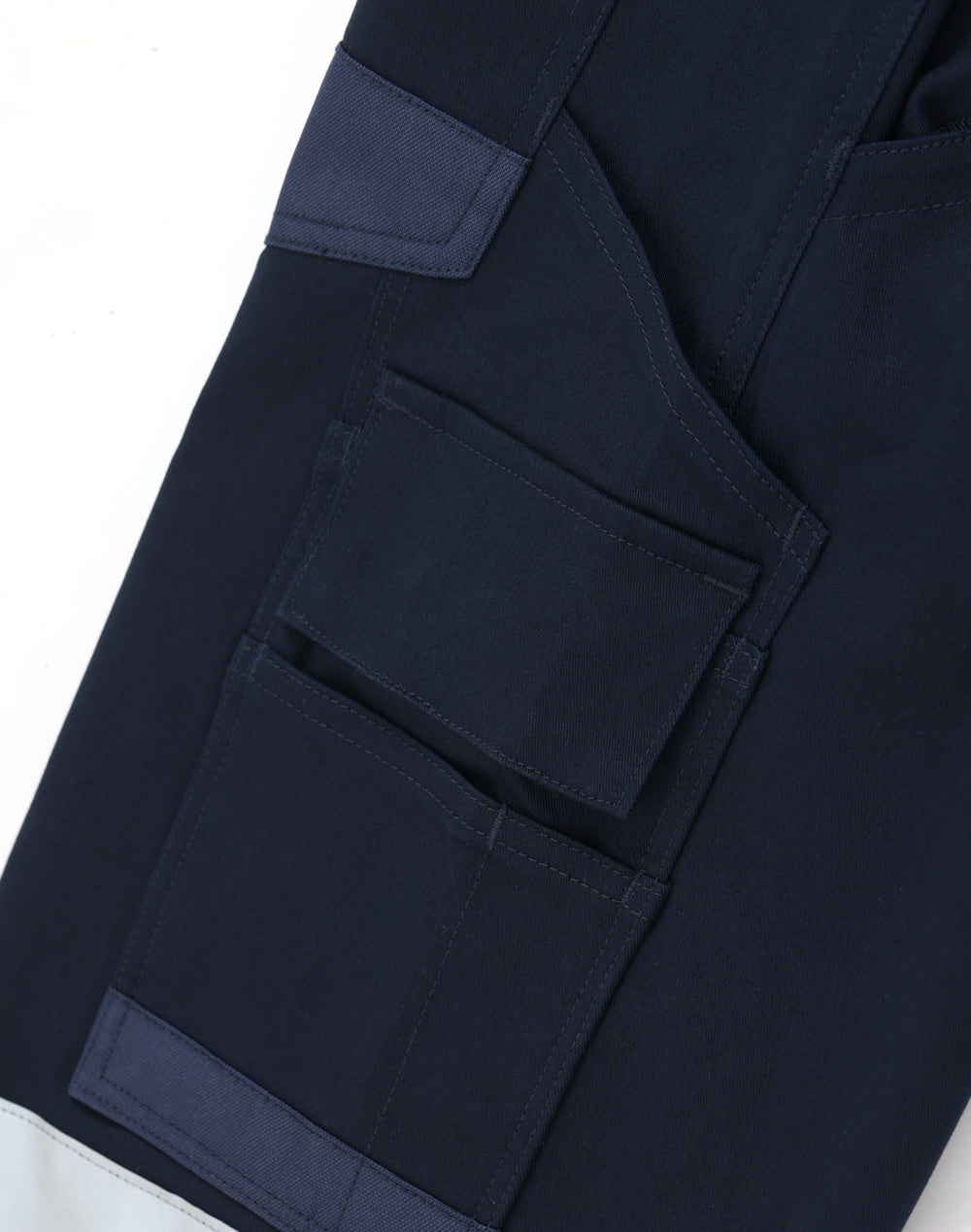 Winning Spirit Unisex Cotton Stretch Drill Cuffed Work Pants With Tapes (WP28HV)