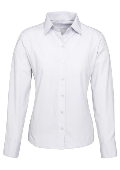 Biz Collection-Biz Collection Ladies Ambassador Long Sleeve Shirt-White / 6-Uniform Wholesalers - 4