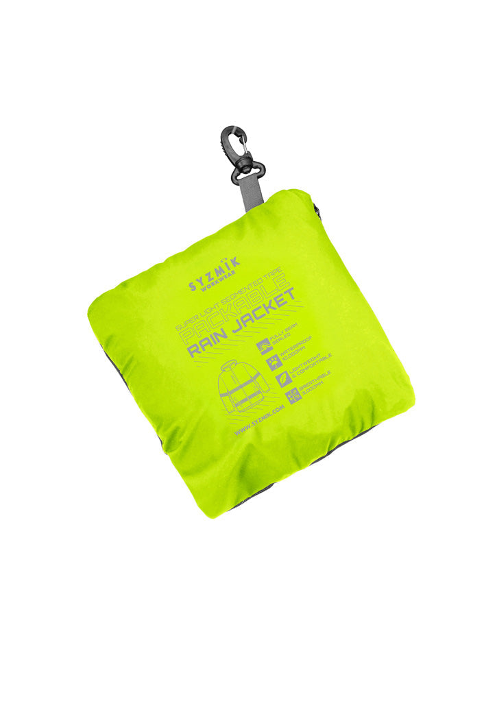 Syzmik Unisex Super Light Segmented Tape Packable Rain Jacket (ZJ560)