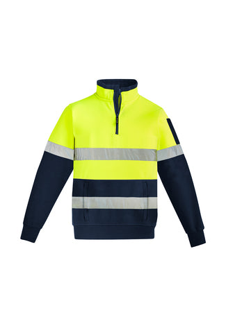 Syzmik Mens Hi Vis 1/4 Zip Pullover - Hoop Taped (ZT566)-Clearance