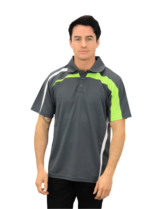 Be Seen Adults Polo Shirt With Contrast Side And Shoulder Panel (BSP2014)