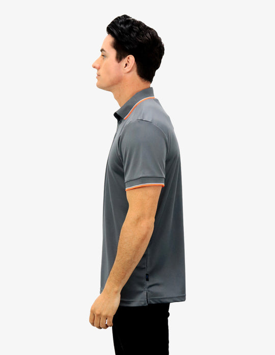 Be Seen Mens Striped Collar and Cuff Polo (BSP2016)