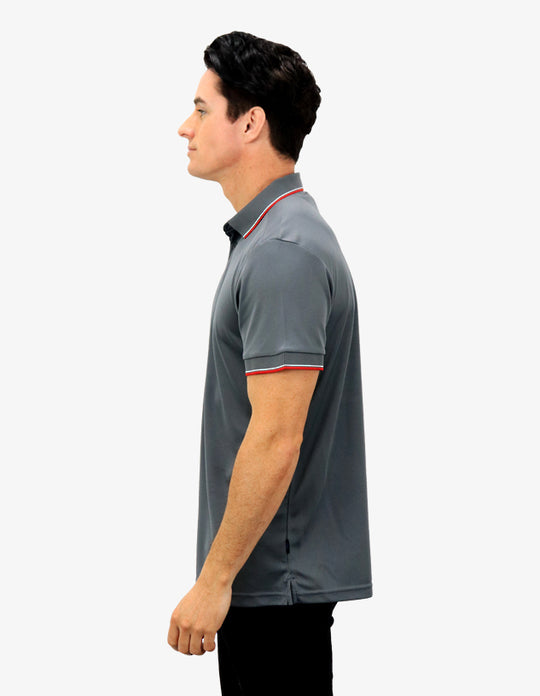 Be Seen Mens Striped Collar and Cuff Polo (BSP2016)
