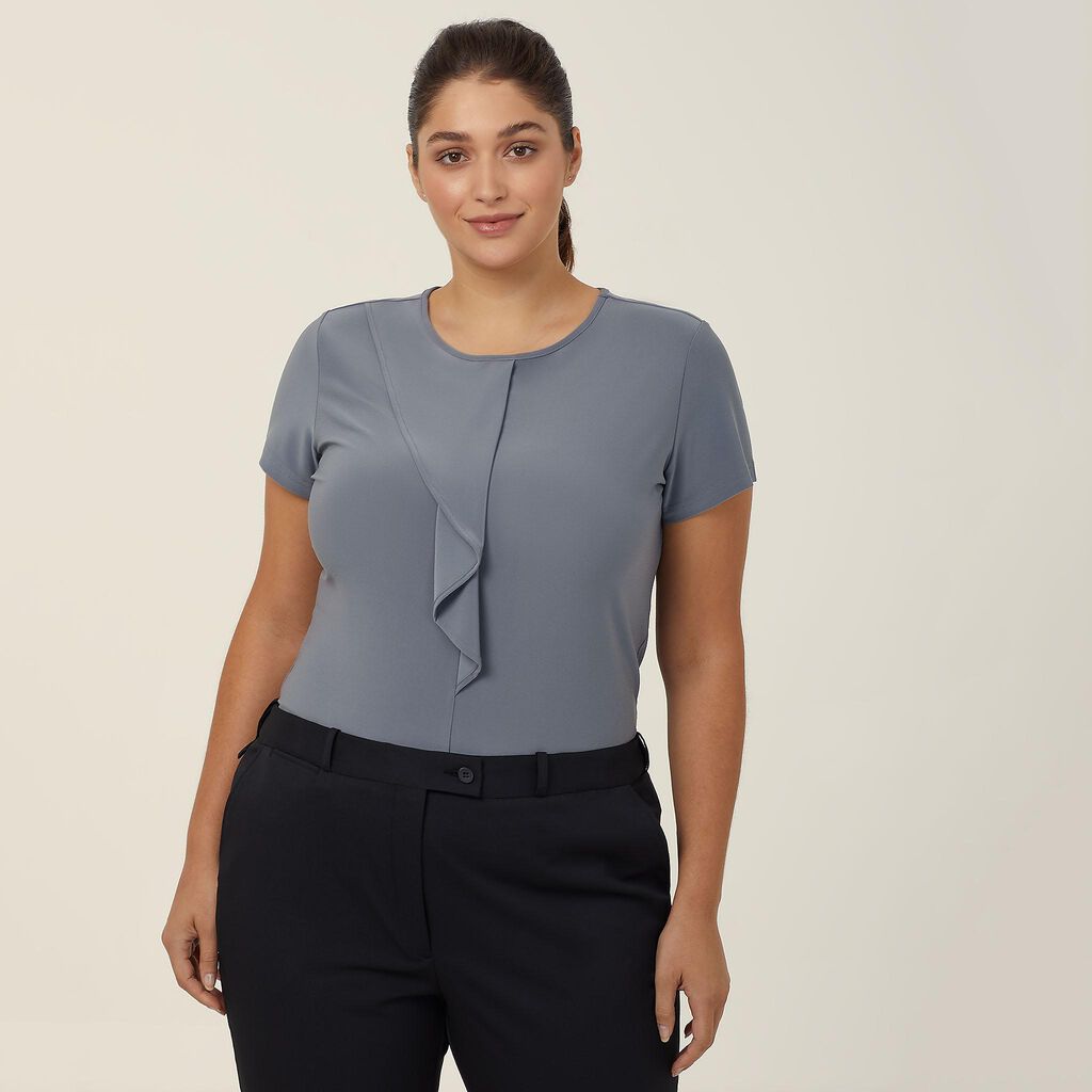 NNT Soft Jersey S/S Round Neck T-top Blouse (CATU64)