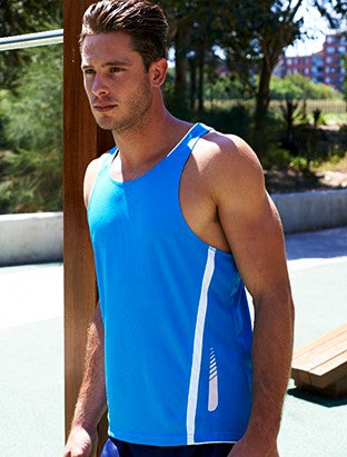 Bocini Adults Reflective Contrast Sports Singlet-(CT1451)