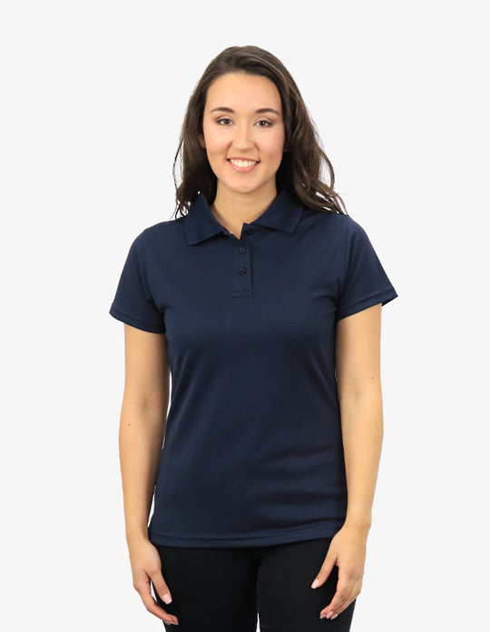 Be Seen Ladies Plain Polo Shirt With Herringbone Tape At Neck (The Piranha)