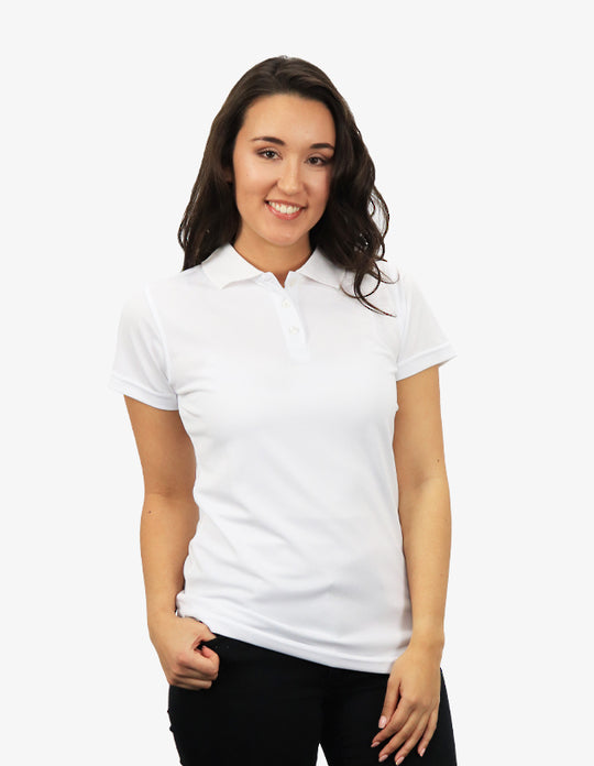 Be Seen Ladies Plain Polo Shirt With Herringbone Tape At Neck (The Piranha)